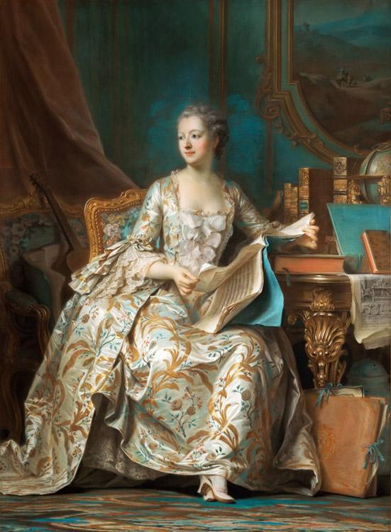 Portrait of Madame de,Maurice Quentin de La Tour,50x40cm