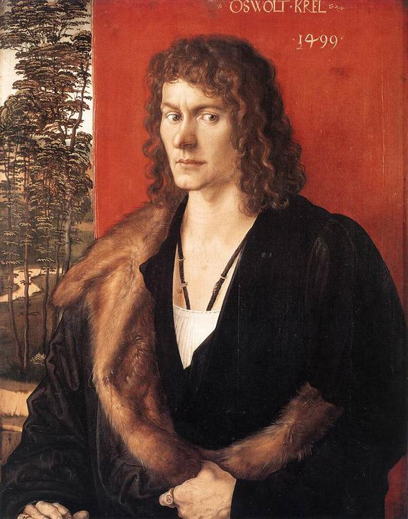 Portrait of Oswolt Krel,Albrecht Durer,49.5x38.9cm