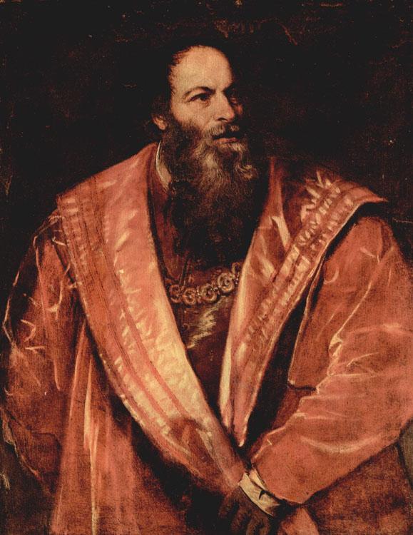 Portrait of Pietro Aretino,Titian,50x40cm