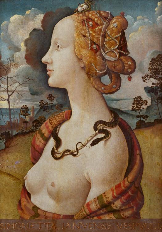 Portrait of Simonetta Vespucci,Piero di Cosimo,60x40cm