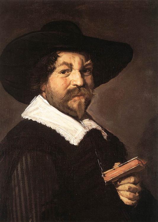 Portrait of a Man Holding a Book,Frans Hals,66x48.5cm