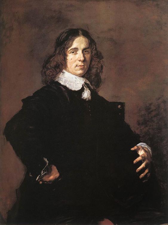 Portrait of a Seated Man Holding a Hat,Frans Hals,50x40cm