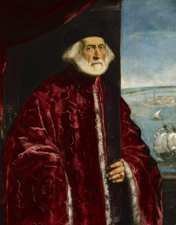 Portrait of a Venetian Procurator,Jacopo Tintoretto,50x40cm