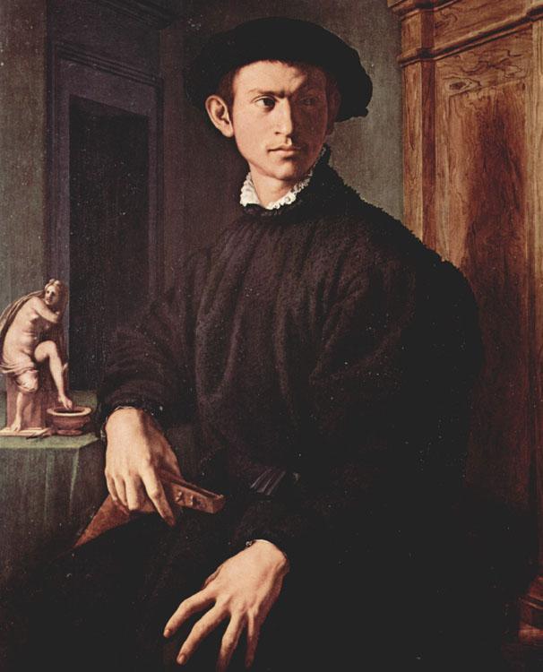 Portrait of a Young Man with a Lute,Agnolo Bronzino,50x40cm