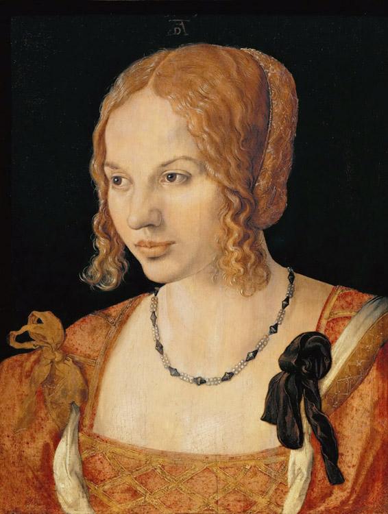 Portrait of a Young Venetian Woman,Albrecht Durer,35x26cm