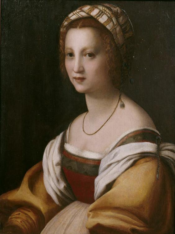 Portrait of the Artist's Wife,Andrea del Sarto,50x40cm