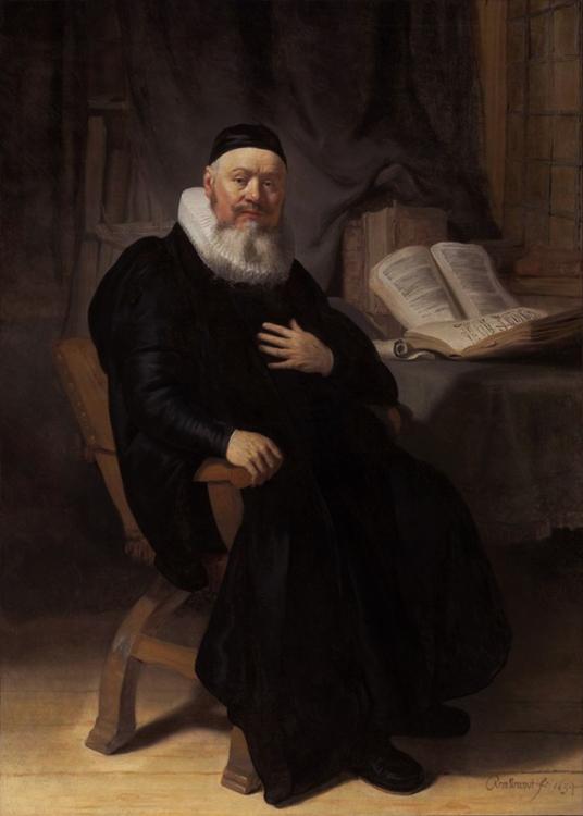 Portrait of the Preacher,REMBRANDT Harmenszoon van Rijn,60x40cm
