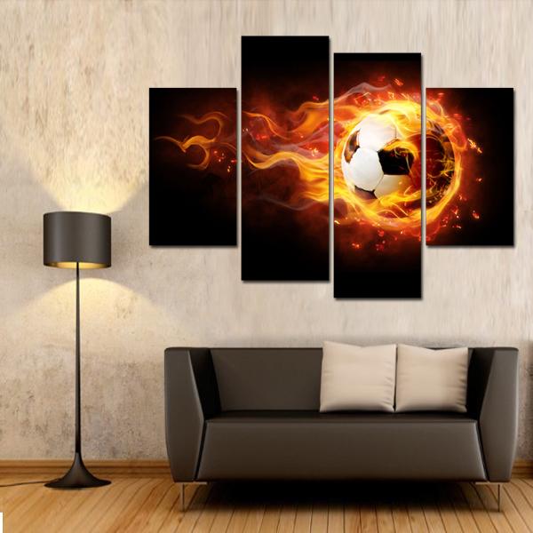 Printed picture, hot football 44x26 ins