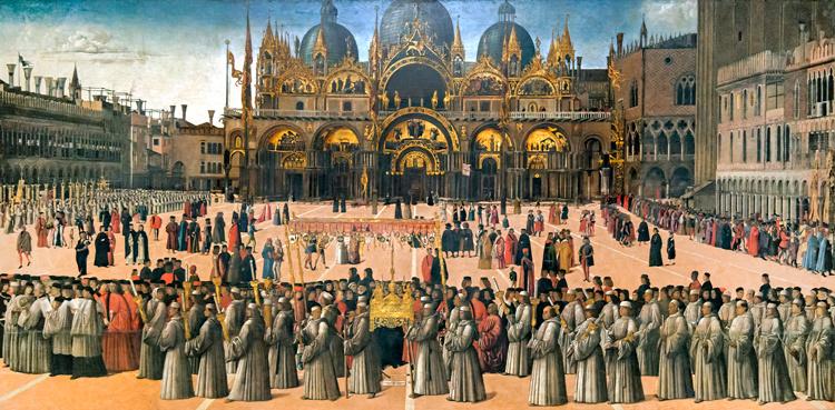 Procession in St Mark's Square,Gentile Bellini,80x40cm