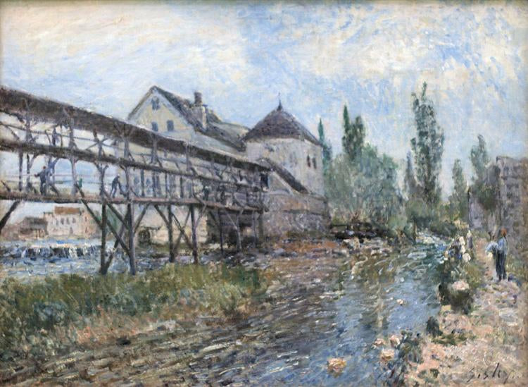 Provencher s Mill at Moret,Alfred Sisley,54x73cm
