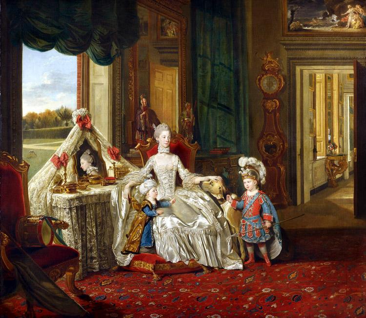 Queen Charlotte at her Dressing Table,Johann Zoffany,60x50cm