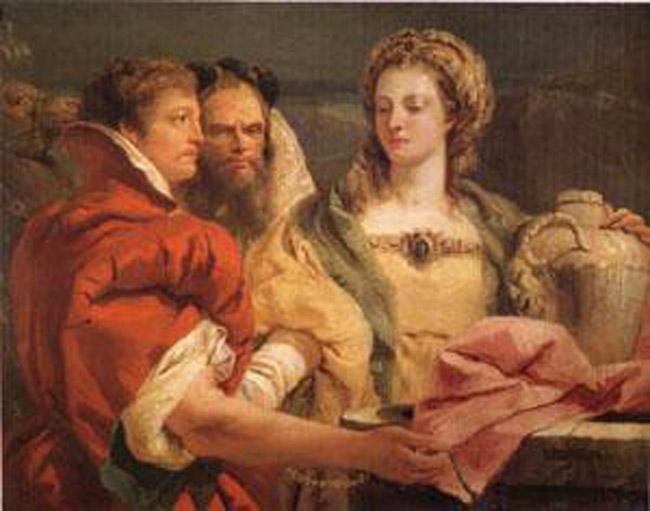Rebecca at the Well,Giovanni Battista Tiepolo,50x40cm