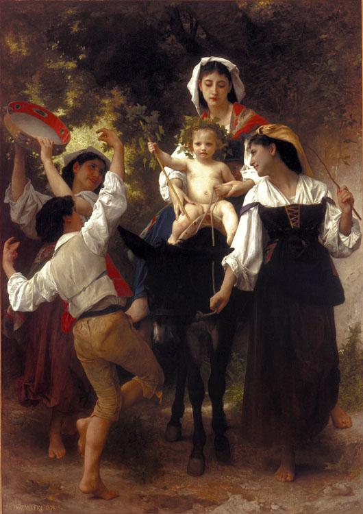 Return from the Harvest,Adolphe William Bouguereau,60x40cm
