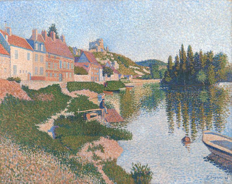 Riverbank,Petit-Andely,Paul Signac,65x81cm