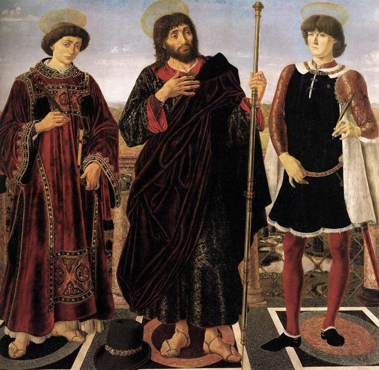 SS.Vincent,james,and Eustace,Andrea del Castagno,50x50cm