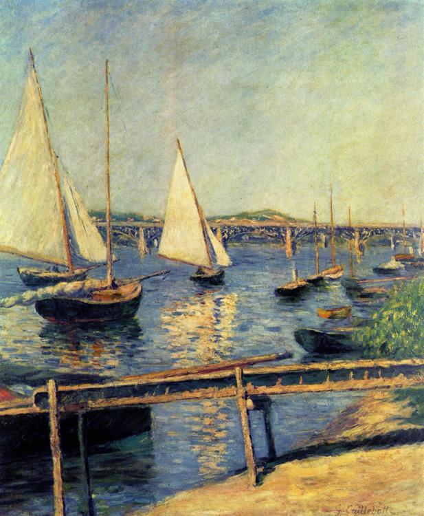 Sailboat,Gustave Caillebotte,65x55.5cm