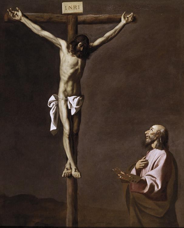 Saint Luke as a Painter before,Francisco de Zurbaran,50x40cm