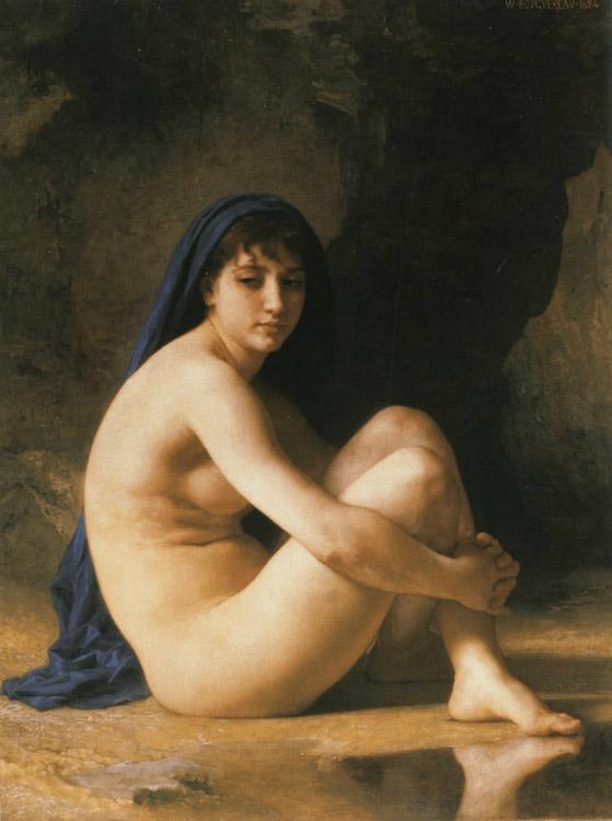 Seated Nude,Adolphe William Bouguereau,50x40cm