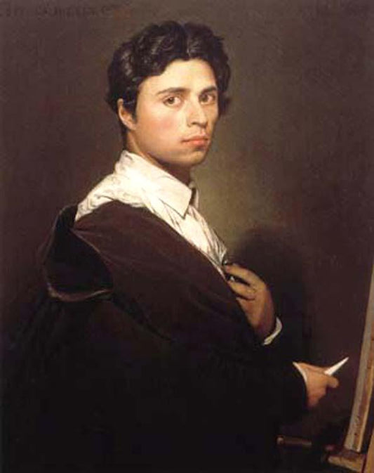 Self-portrait at the Easel,Jean Auguste Dominique Ingres