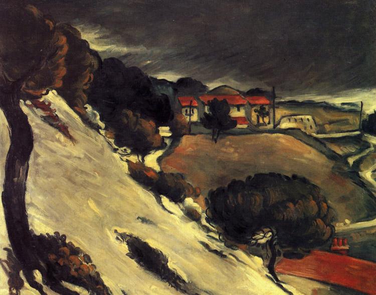 Snow Thaw in LEstaque,Paul Cezanne,50x40cm