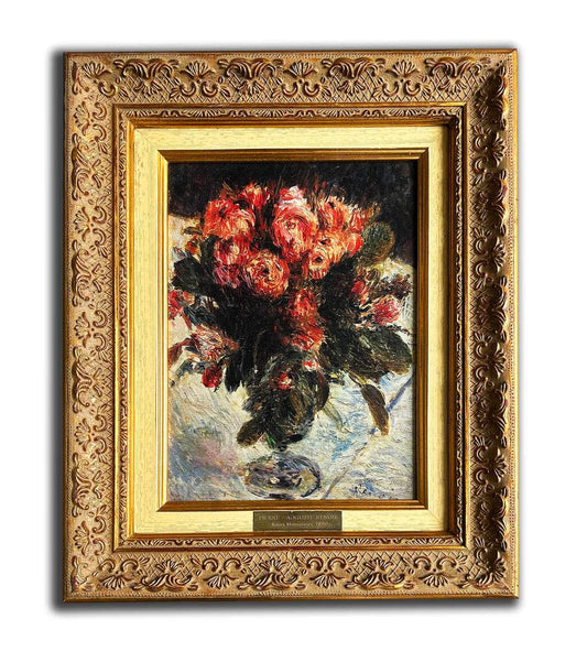 Special offer: Roses mousseuses, Auguste Renoir 35x41 cm or 14x16 ins