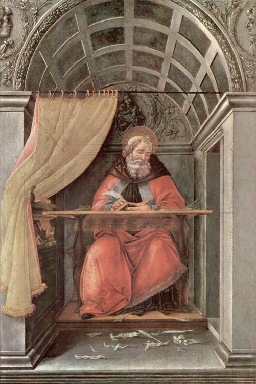 St.Augustine in His Study,Sandro Botticelli,60x40cm