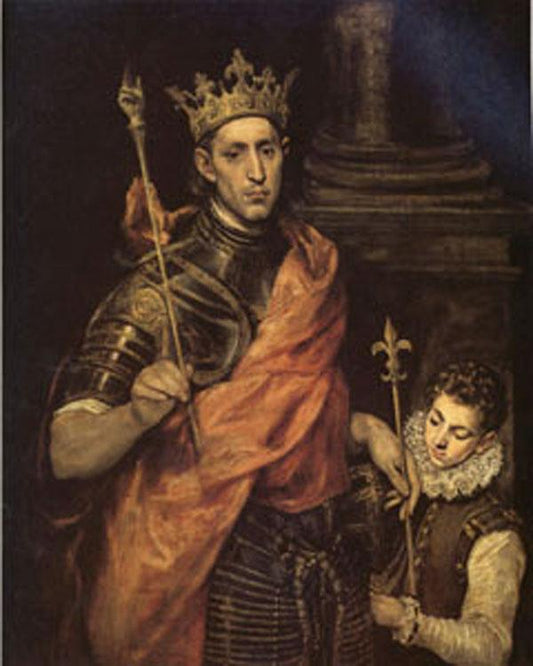 St Luis King of France with a Page,El Greco,60x50cm