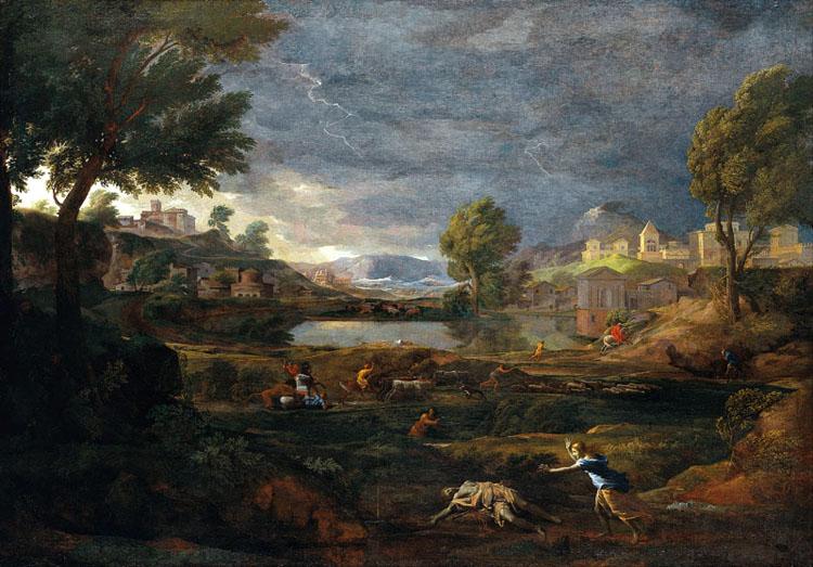 Strormy Landscape with Pyramus and,Nicolas Poussin,60x40cm