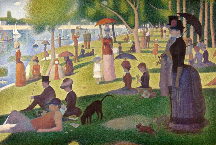 Sunday Afternoon of the Island of La,Georges Seurat,60x40cm