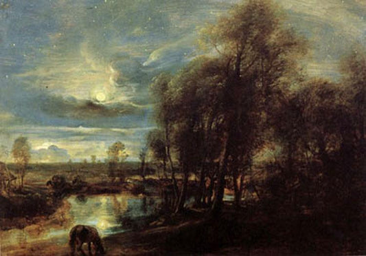 Sunset Landscape with a Sbepberd and his Flock,Peter Paul Rubens