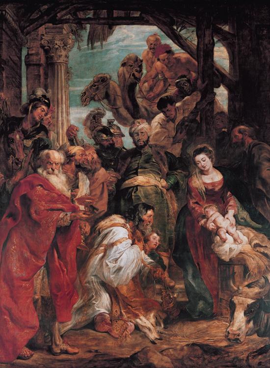 THe Adoration of The Magi,Peter Paul Rubens,50x40cm