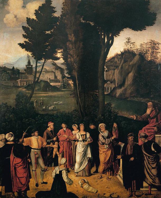 THe Judgment of Solomon,Giorgione,50x40cm