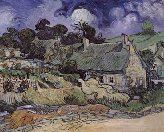 Thatched Cottages at Cordeville, Vincent Van Gogh