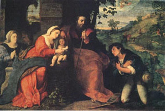 The Adoration of the Shepherds with a Donor, Palma Vecchio