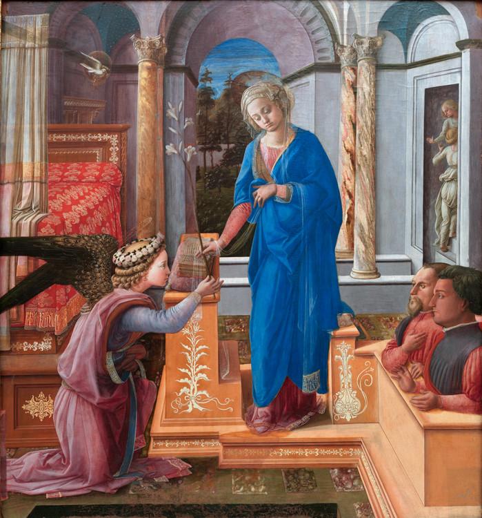 The Annunciation,Fra Filippo Lippi,50x50cm