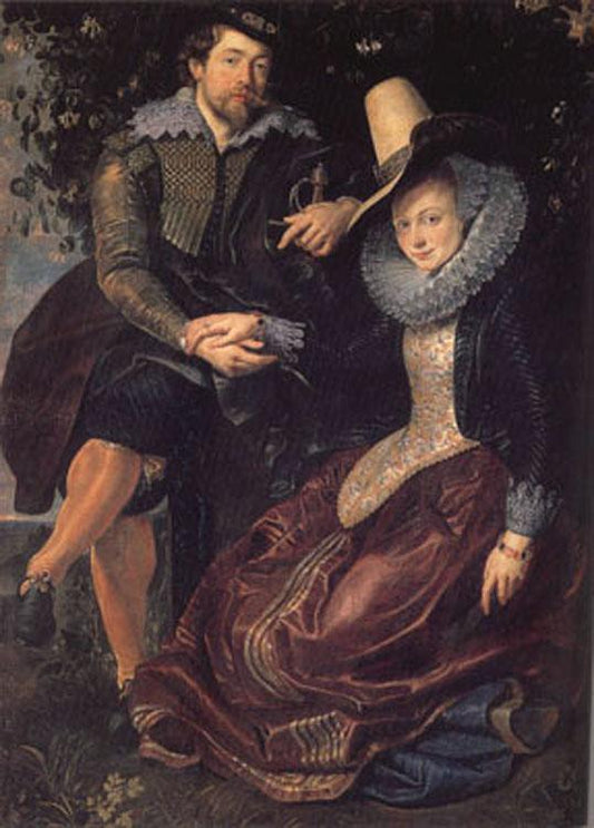 The Artist and his Wife in a Honeysuckle Bower, Peter Paul Rubens, 60x40 cm