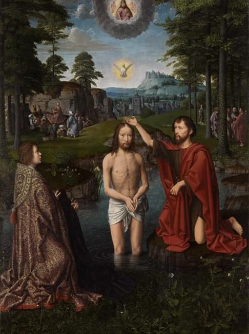 The Baptism of Christ,Gerard David,50x40cm