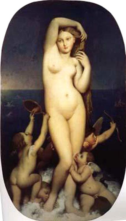 The Birth of Venus,Jean Auguste Dominique Ingres,80x40cm