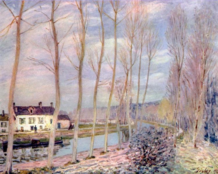 The Canal du Loing at Moret,Alfred Sisley,50x40cm