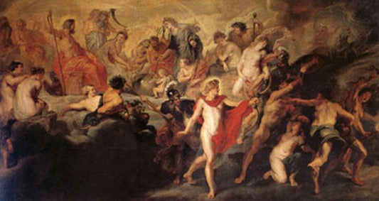 The Council of the Gods,Peter Paul Rubens,80x40cm