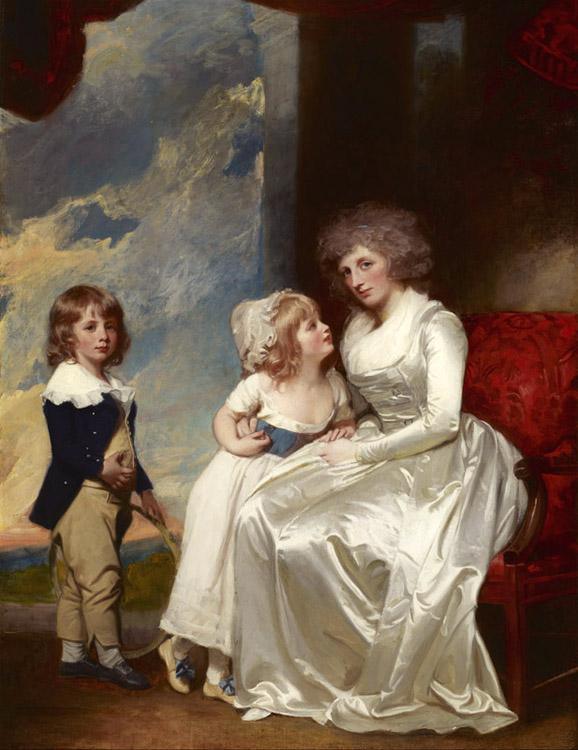 The Countess of warwick and her children,George Romney,50x40cm
