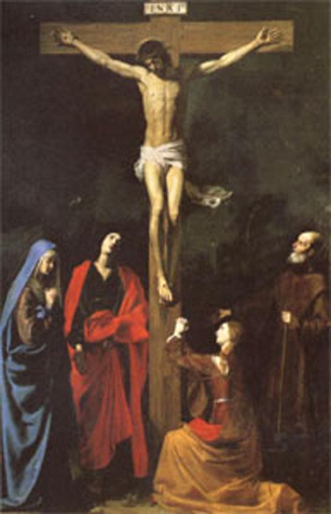 The Crucifixion with St.Vincent de Paul,TOURNIER, Nicolas