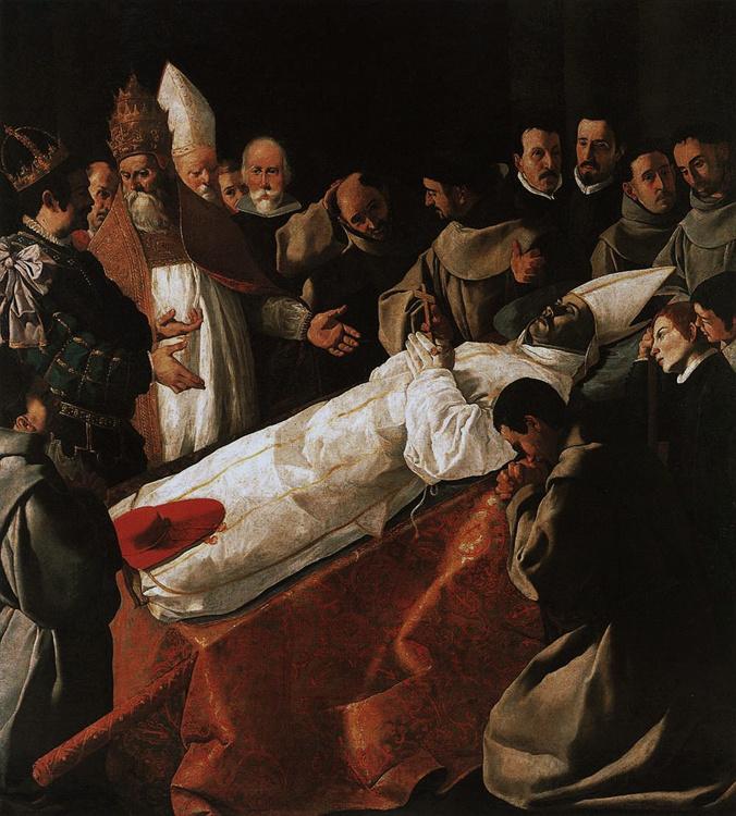 The Death of St Bonaventura,Francisco de Zurbaran,60x50cm