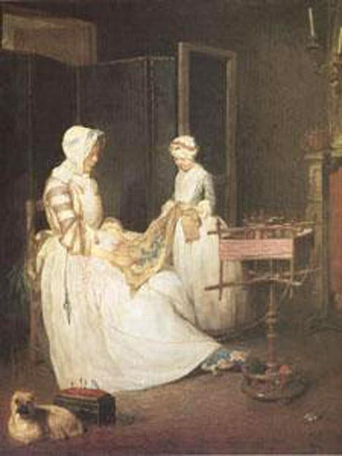 The Diligent Mother,Jean Baptiste Simeon Chardin