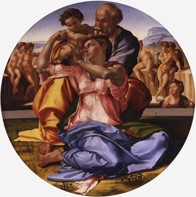 The Doni Tondo,Michelangelo Buonarroti,50x50cm