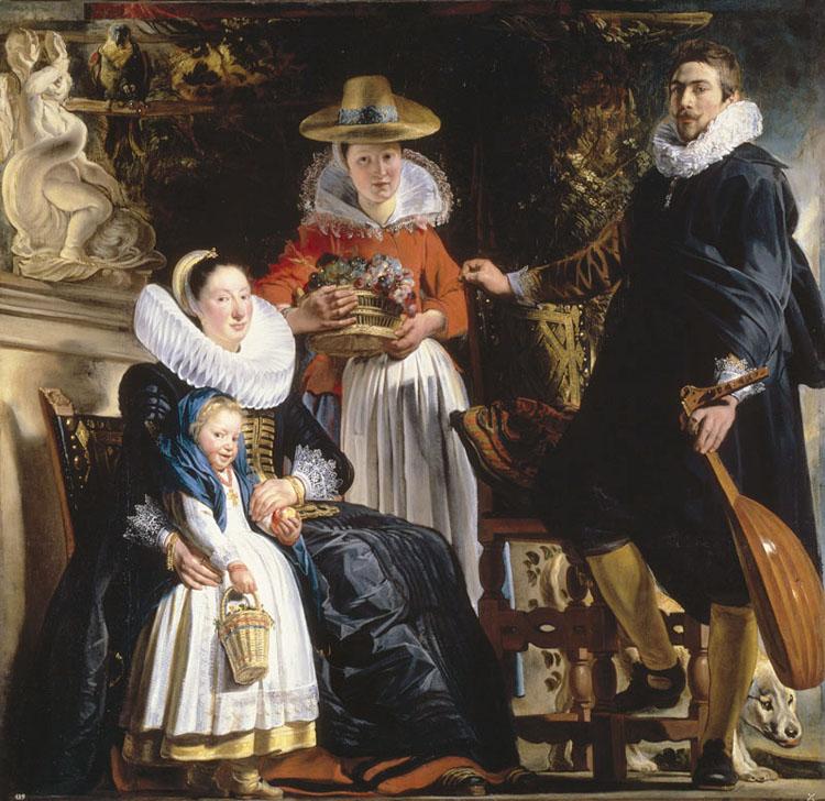 The Family of the Artist,Jacob Jordaens,50x50cm