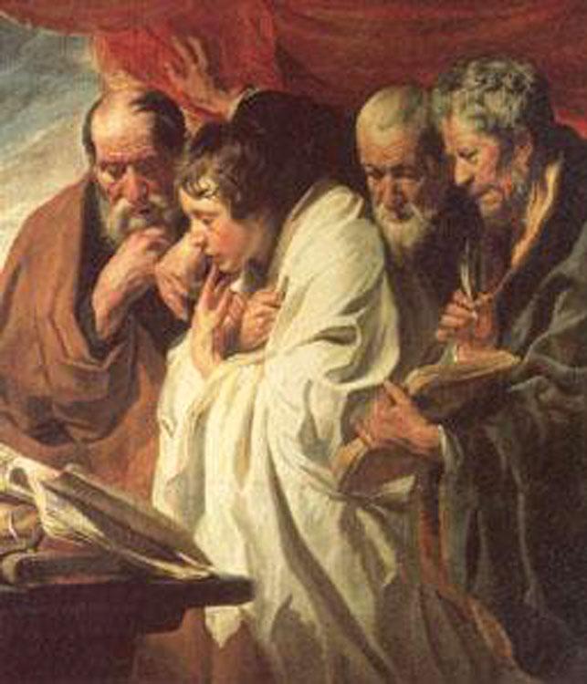 The Four Evangelists,JORDAENS Jacob,60x50cm