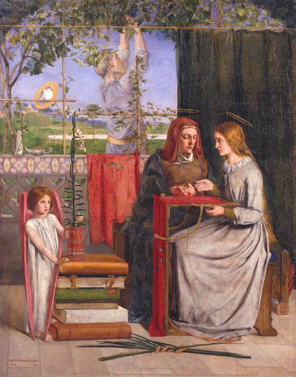 The Girlhood of Mary Virgin,Dante Gabriel Rossetti,50x40cm