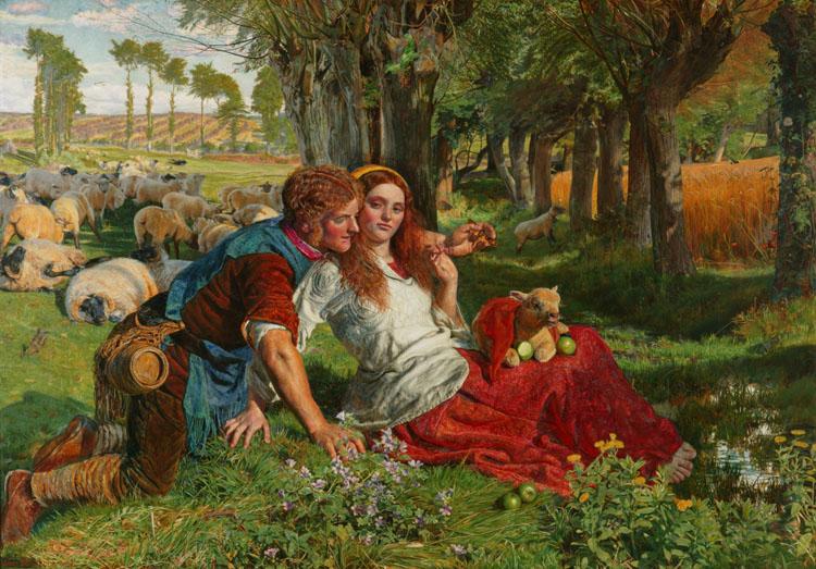 The Hireling Shepherd,William Holman Hunt,60x42cm