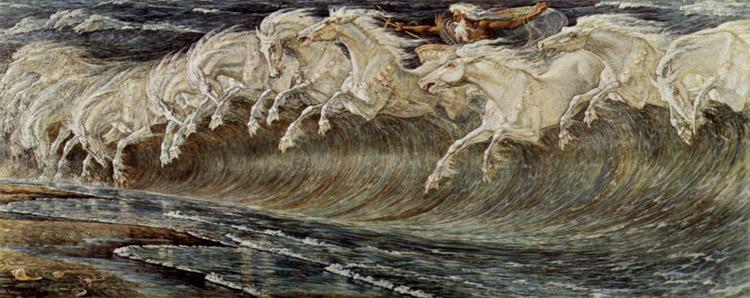 The Horses of Neptune,Walter Crane,80x40cm